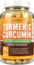 DACHA Tumerisk Curcumin Supplement - 2250mg fælles supporttilskud Gurkemeje med sort peber Ginger 95% Curcuminoider Kapsler