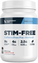 Gennemsigtige Labs Stimulerende gratis Pre- Workout - Koffein & Stim Gratis Pre Workout Pulver til mænd og kvinder med Beta Alanine Powder, Citrullin Malat, & elevatP - 30 Servering, Tropical Punch