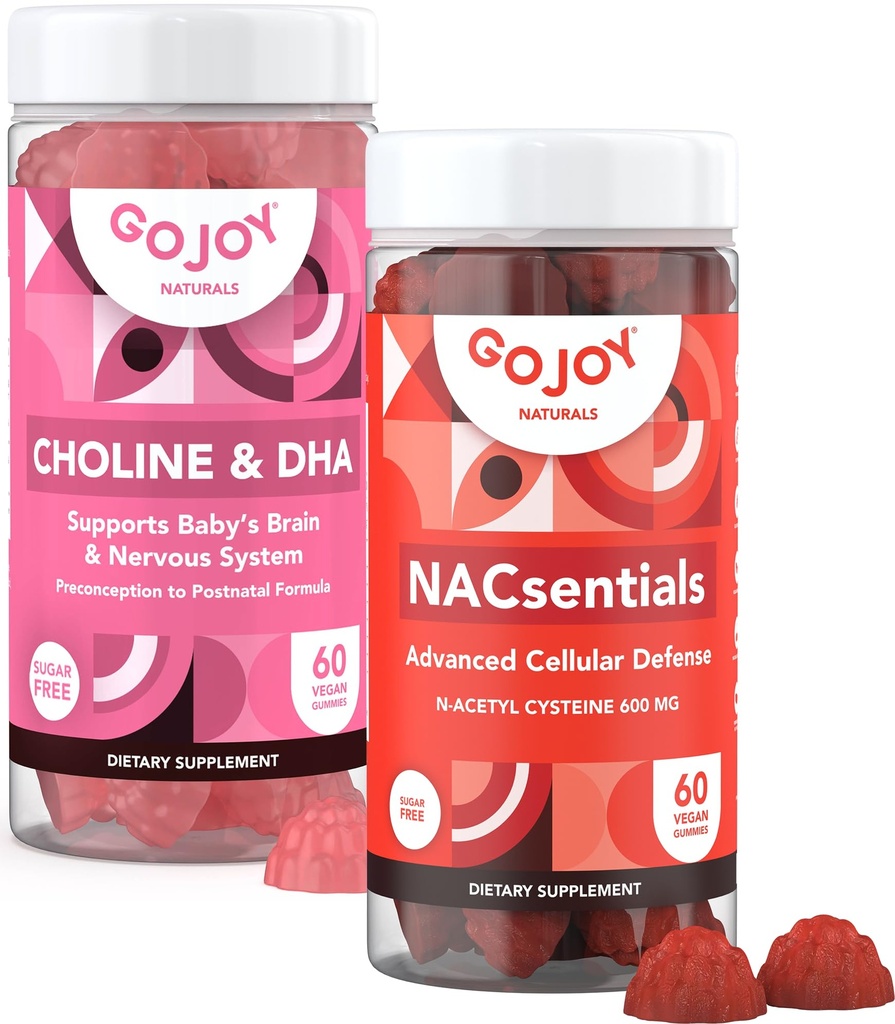 NAC 600mg + Cholin & DHA Gummies Bundle - Nutritional Support for Daily Wellness