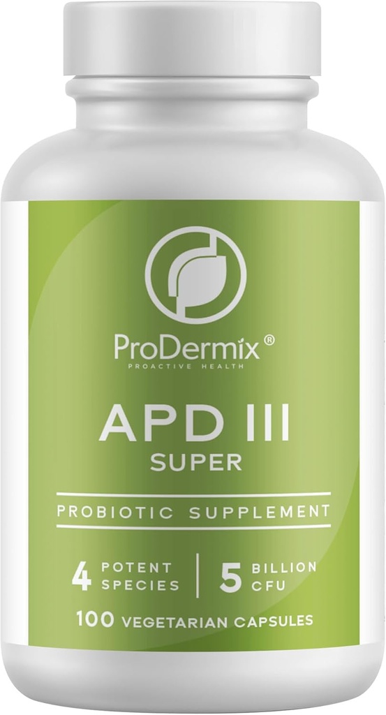Kosher APD III probiotisk supplement, understøtter lejlighedsvis obstipation, Diarré, Gas & Bloating, 5 milliarder CFU vedligeholdelse 100 Vegetariske kapsler