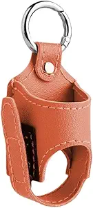 2 stk Portable Astma Inhaler Holder Letvægts PU Leather Protective Travel Handy Astma Inhaler sag for voksne og børn Holder kun (Orange)