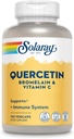 SOLARAY Quercetin med Bromelain og C-vitamin - immuntilskud - Antioxidant og Heart Health Complex med Quercetin 500mg og 1235mg VIT C - Vegan, 60- Day Garanti, 60 Serv, 120 VegCaps