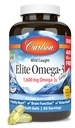 Carlson - Elite Omega-3 perler, 1600 mg Omega-3 fedtsyrer, herunder EPA og DHA, Norwegian, Wild- Caught Fish Oil Supplement, bæredygtigt sourced Omega 3 Fish Oil Capsules, Lemon, 130 Softgels