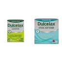 Dulcolax Stimulant Laxative Tablets (100 Greve) Tålne Overnatning Forstoppelse Relief, Bisacodyl 5mg & Afføring Blødgøringsmiddel Laxative Liquid Gel Kapsler (50ct) Tålne Relief, Docusat Natrium 100mg