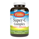 Carlson - Super- C Complex, C-vitamin + bioflavonoider, immunfunktion og optimal wellness, antioxidant, 250 vegetariske tabletter