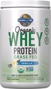 Life Grass Fed Whey Protein Powder Vanilla - 21g Protein for kvinder & mænd + Probiotika - 12 Servere - Gluten Gratis, Ikke GMO, Kosher, Humane, RBST & rBGH Hormone Gratis