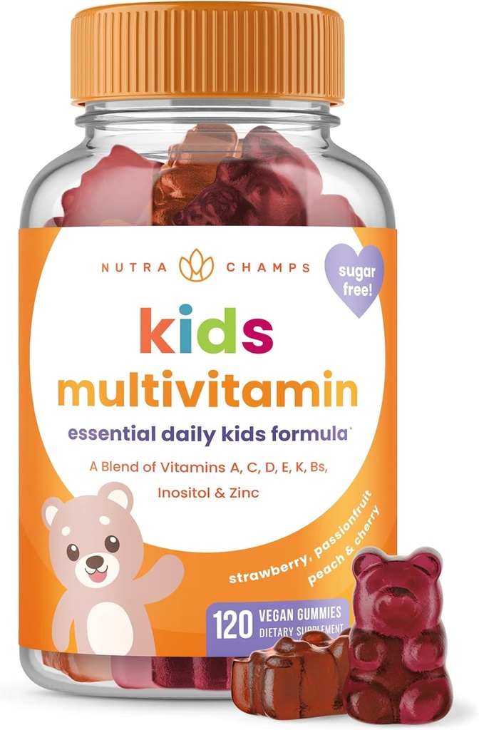 NutraChamps Kids Multivitamin Gummies against 124; Sugar Free 120 Gummy Vitamin til børn