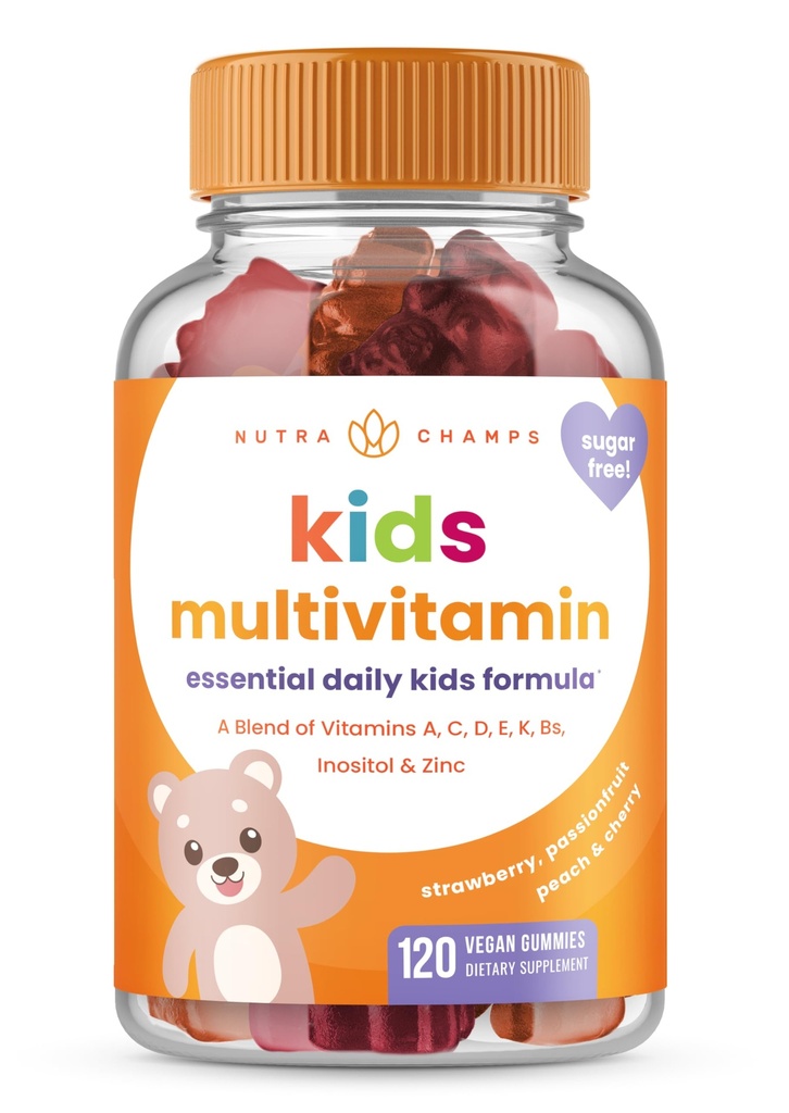 NutraChamps Kids Multivitamin Gummies against 124; Sugar Free 120 Gummy Vitamin til børn