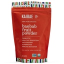 KAIBAE Premium Organic Baobab Powder I Prebiotic Gut Health, Intermittent Fasting, Immunitet, Hydration MSD 124; C-vitamin, polyphenoler, mineraler MSD 124; Fiber Supplement MSD 124; 8 oz.