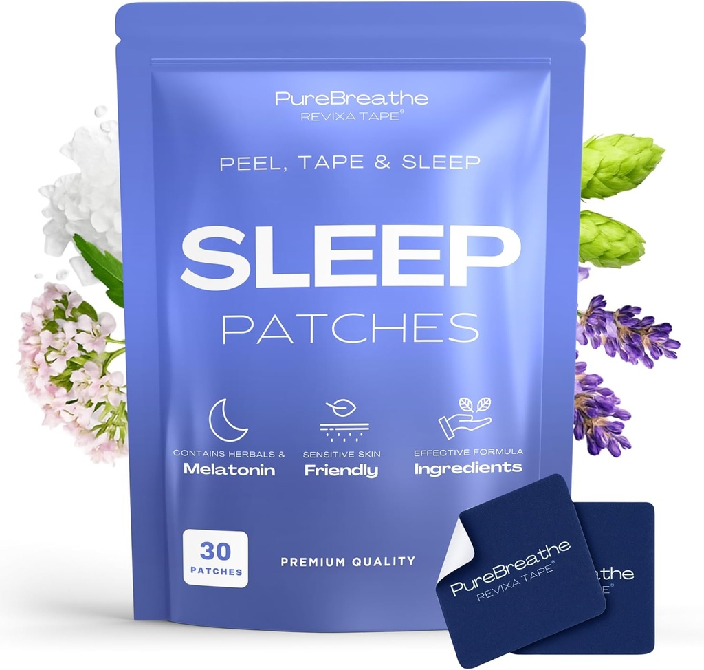 Premium Sleep Patches for voksne - 30 Pack- Friendly & Comfortable - Fast-Active, Long- Language