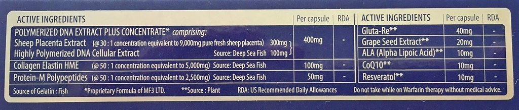 Original schweiziske Placenta Softgels