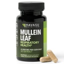 Mullein Leaf kapsler til respiratorisk sundhed - 5000mg ekstrakt 10: 1 for Lung Support og immunfunktion - 30 Greve - Vegan, Non- GMO kapsler - Urtetilskud til daglig wellness - 1 måned Supply