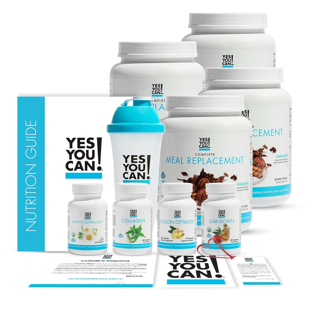 Ja, du kan! Transform Kit Complete Meal Erstatning - Indeholder Meal Erstatning Powder Shake og Natural Meal Erstatning Kosttilskud, Nutritional Sund Målsætning Erstatning (Chokolade - 60 Servering)