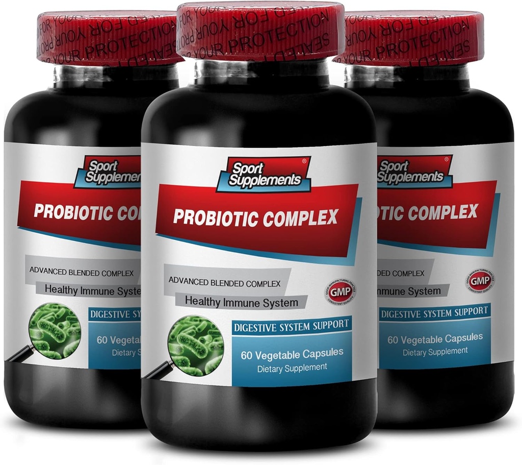 Hjælp dig tabe vægt - Probiotisk kompleks - probiotisk for kvinder, probiotisk supplement, probiotiske piller til Gut Health, fordøjelsesfremmende avanceret probiotisk, Gut Gendanne avanceret probiotisk, 3 Bot 180 Kapsler