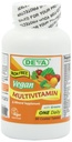 DEVA Vegansk Iron- Free Multivitamin & Mineral Supplement, Green Food Blend, Spirulina, Chlorella, Ashwagandha, Broccoli, 90 overtrukne tabletter