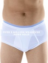 Wearever Incontinence Undertøj til mænd - Genanvendelige & Afvaskelige Herre Bstige Control Briefs med Regelmæssig Absorption - Læk Bevis Undertøj 150 ml (enkelt par) (Hvid) (3XL) (Waist 46-48)