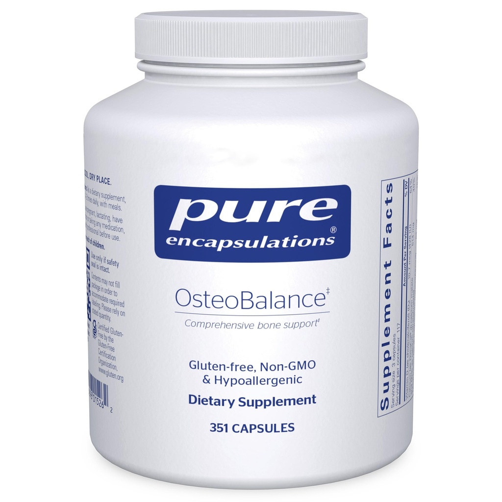 Ren indkapsling OsteoBalance Note 124; Hypoallergent supplement til fremme Calcium Absorption and Enhance Sund Bone Mineralisering *
