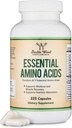 Essential Aminosyrer - 1 Gram Per Serving Powder Blend of All 9 Essential Aminos (EAA) og All Branched- Chain Aminos (BCAA) (Leucin, Isoleucin, Valine) 225 Kapsler, Gluten Free by Double Wood