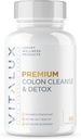 VITAUX < 124; # 1 Rated Premium Colon Cleanse & Detox < 124; Forbedre fordøjelse, Gut Health, Decrease Bloating < 124; Ultra Dosed Formel w / 10 Kraftfulde ingredienser > 124; 3. part Testet + USA Made - 60 Kapsler
