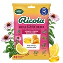 Ricola Honey Lemon med Echinacea Hoste Drops, 45 Greve, Lækker Hals Relief & Care, Oral Anestisk, Naturlig Smag