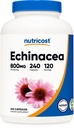Nutricost Echinacea 800 mg, 240 Kapsler - Vegetariske Caps, Ikke GMO, Gluten Free, 120 Servere