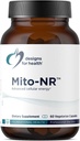 Design til sundhed Mito- NR - Nicotinamid Riboside (NAD Supplement) med COQ10 + Trans Geranylgeraniol - NR + GG Supplement til Mitokondriel Cell Health Support (60 kapsler)