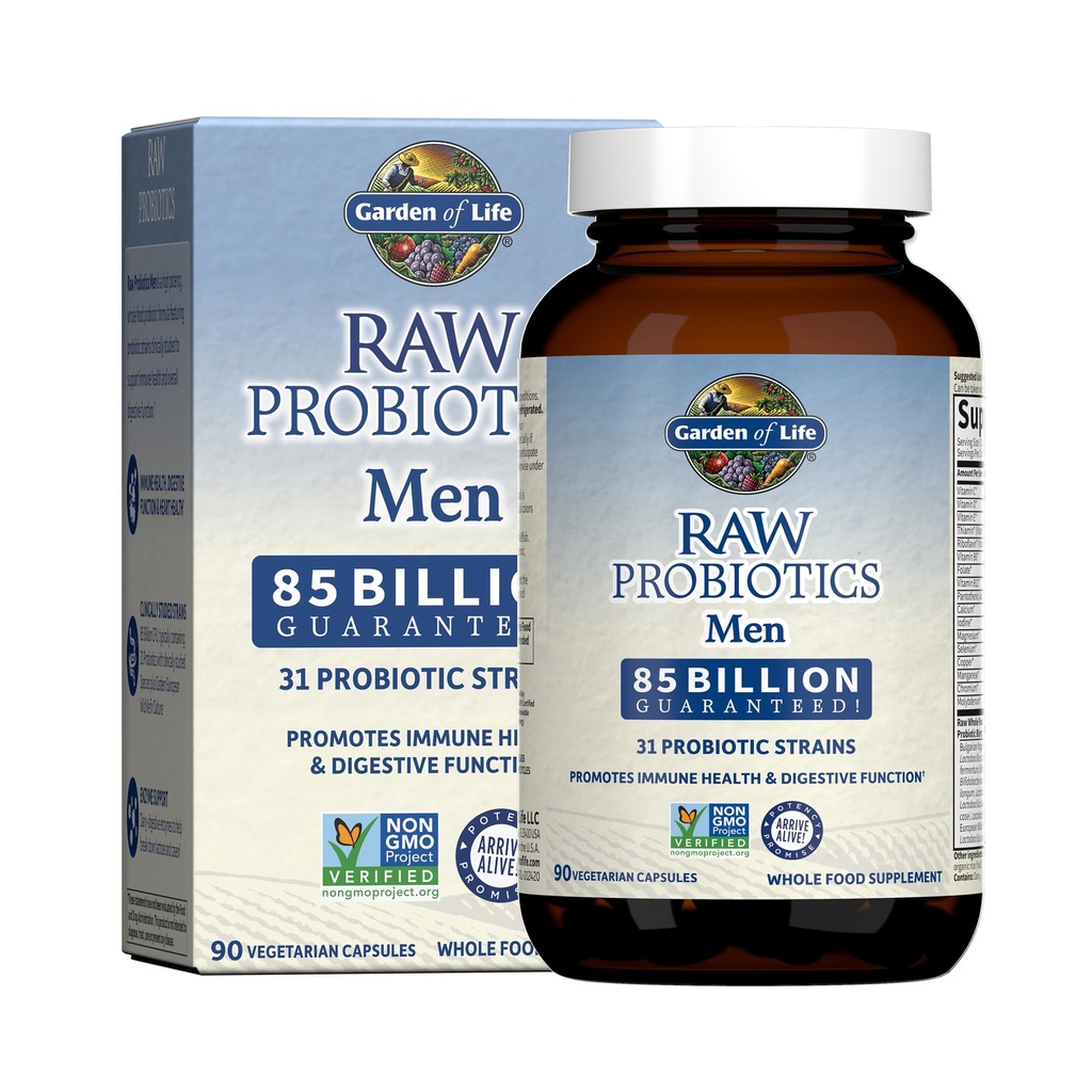 Livets Have - RAW Probiotika Mænd - 90 Vegetariske Kapsler