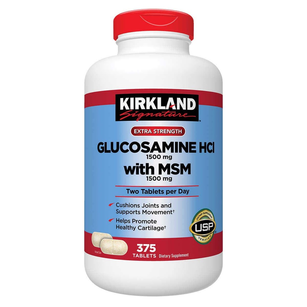Kirkland Signature Glucosamin med MSM, 375 tabletter