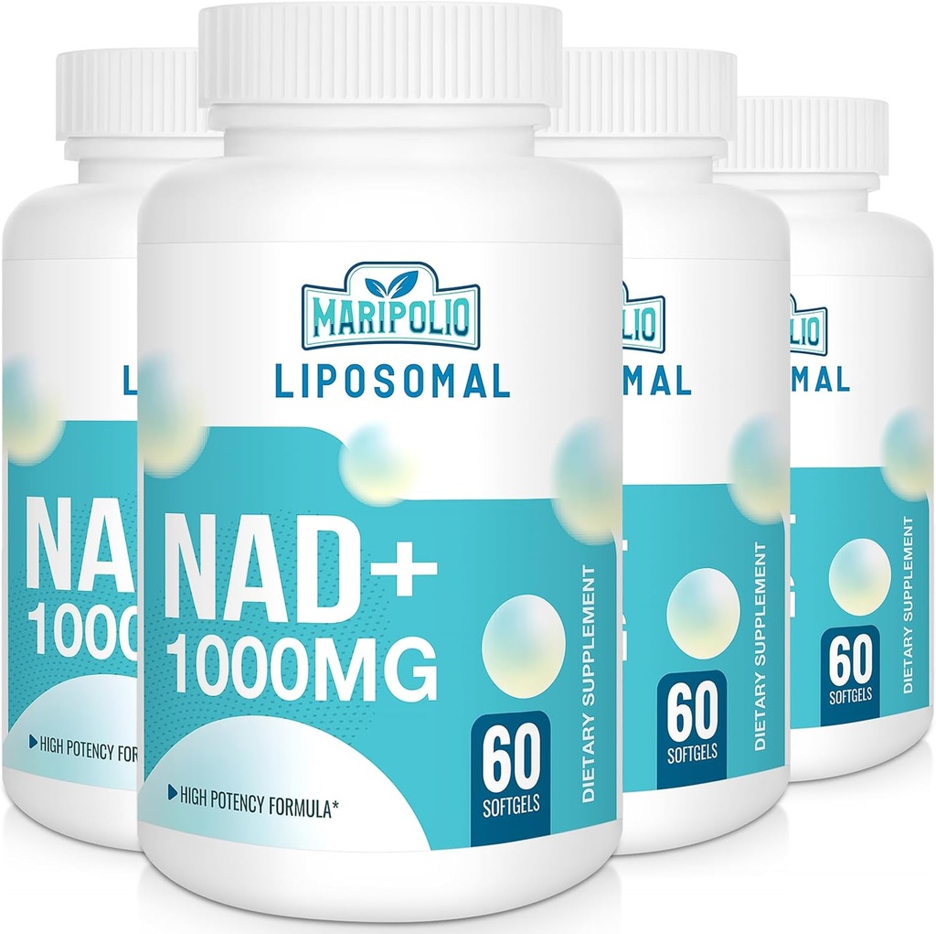 Liposomal NAD + Supplement 1000 mg * 124; Højeste NAD Pontecy * 124; Max Absorption * 124; Pure NAD Supplement * 124; Energi og DNA reparation, Aging Defense, Brain Function * 124; 240 Softgels