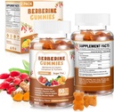120 Grev Berberine Extract Gummies 2000mg Natural Organic Berberine Extract HCI tillæg med Ceylon kanel gurkemeje til kvinder Mænd støtte fordøjelseshæmmende immunsystem Metabolisme blandet berry flavor
