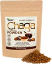 Sayan Siberian Pure Raw Coass Chaga Powder 8 Oz / 226g - Premium Wild Forest Harached Super Antioxidant Tea - Understøtter immunsystemet og fordøjelsessygdomme - Fokus, Energi, Klarhed, Wellness - non-GMO