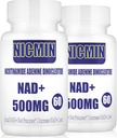 800MG Liposomal NAD + med TMG 300MG, faktisk NAD + tillæg, Superior Absorption Boost NAD Plus for Cell Energy, sund aldring og muskel reparation 120 kapsler (pakke med 2)