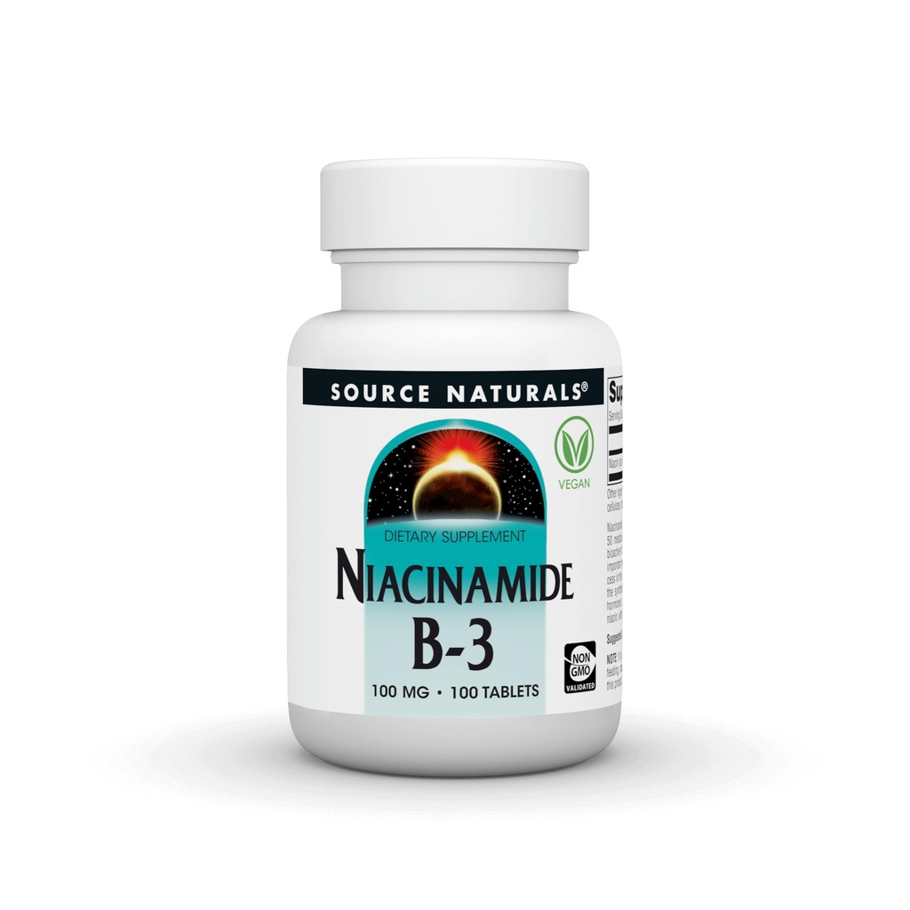 Kilde Naturals Niacinamid B-3, 100 mg Kosttilskud - 100 tabletter