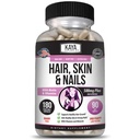 Kaya Naturals hår hud negle kapsler BIOTIN vitamin D-vitamin B-12 A folinsyre støtte, hårstøtte Vitamin supplement - 180 Tæl