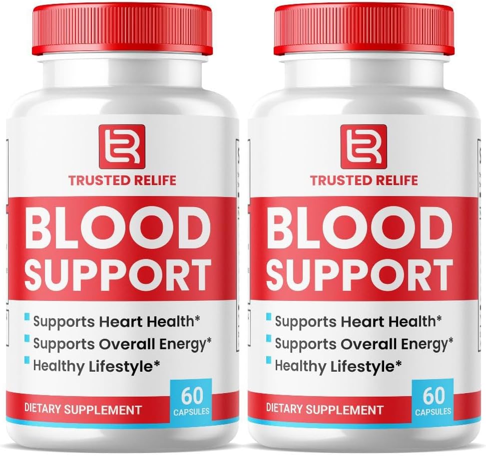 (2 Pack) Trusted Relief Blood Support Capsules, Trusted Relief Capsules All Natural Formel for Stable Levels & Sund Circulation, Premium Supplement (120 Capsules)