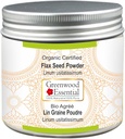 Greenwood Essential Pure Flax Seed Powder (Linum usitatissimum) Organic Certified 100gm (3,5 oz)