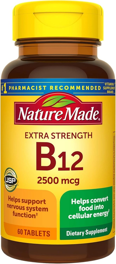 Ekstra styrke Vitamin B12 2500 mcg tabletter, 60 Greve
