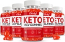 Keto ACV Gummies, Gluten & Sugar Free Apple Cider Vincities Supplement for mænd og kvinder - 300 Gummies (1500 mg- 5 Pack)