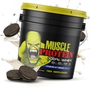 COLOSSAL LABS Muscle Whey Protein Flavored Protein Powder, 25000 mg Aminosyrer / servering, koldfiltret (Packaging May Vary) (12 Pound (Bucket), Cookies & Cream)