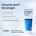 Dermeleve Bundle of Steroid Free Anti- Itch Cream Extra Strength 4 oz + Back Applikator (2 Genstande); Psoriasis, Seborrheic Dermatitis, Viral Udslæt, neuropatisk (Nerve) Itch, Allergi, Hives