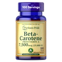 Puritans Pride Beta Caroten Provitamin A 7.500mcg (25.000 IE), Vitamin supplement til immunsystemet, Antioxidant og Eye Health Support, 100 Day Supply, 100 Rapid Release Softgels