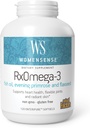 WomenSense by Natural Factors, RxOmega-3 Fish Oil, Understøtter et sundt hjerte og Joints med Primrose Oil, Omega-3 DHA og EPA, Gluten Free, 120 softgels (60 portioner)