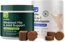 Wuffes Hip og fælles supplement til store racer og 23-in-1 Multivitamin Bundle