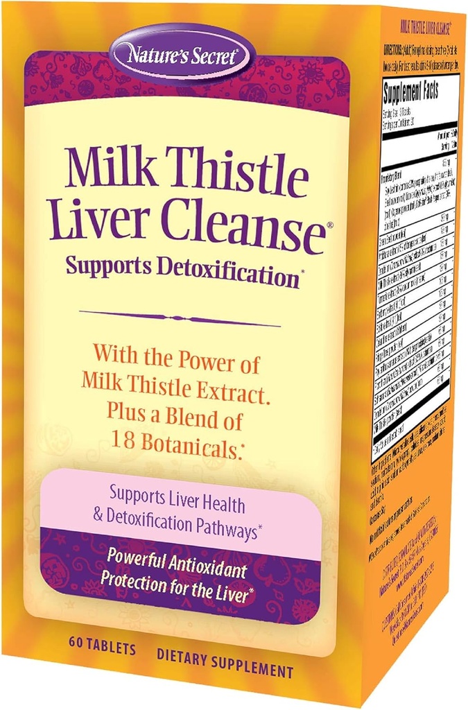 Nature 's Secret Milk Thistle Lever Cleanse Tabs, 60 ct