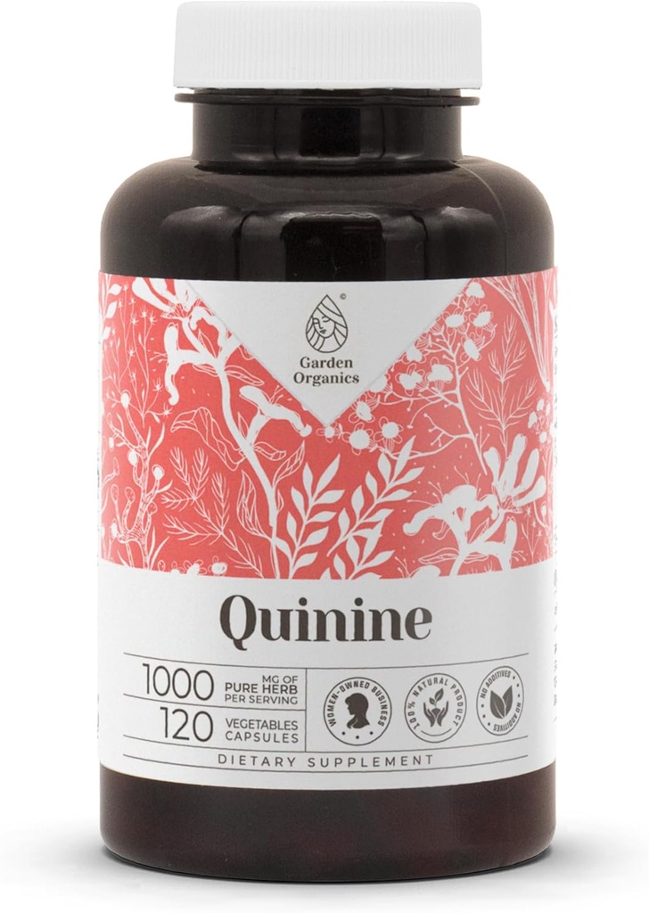 Quinine 120 Capsules | High-Potency Herbal Dietary Supplements | Made with Vegetable Capsules and Quinine (Cinchona officinalis) Dried Bark (120 Count)