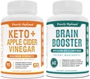 Rent Optimal Premium Keto piller + Apple Cider Vincils kapsler med mor + Premium Brain Supplement - Nootrop Brain Booster for fokus, Klarhed, Forbedret hukommelse, koncentration og bedre mood