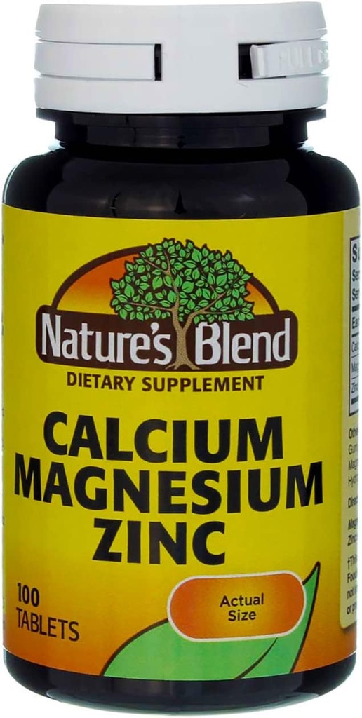 Nature 's Blend Calcium Magnesium Zink, 100 tabletter (pakke med 3)