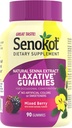 Senokot Kosttilskud Laxative Gummies, Natural Senna Extract, Gentle, Overnatning Relief fra Lejlighedsvis Forstoppelse, Blandede Berry Flavor, 90 Greve