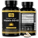 D3- vitamin + K2 - Max Absorption, 5000 IE D3 & 100 mcg K2 MK- 7 (Menaquinone- 7) med BioPerine - Bone, Heart & immun Support - Non- GMO, Gluten Free, Soy Free - 90 Capsules - Daily Supplement