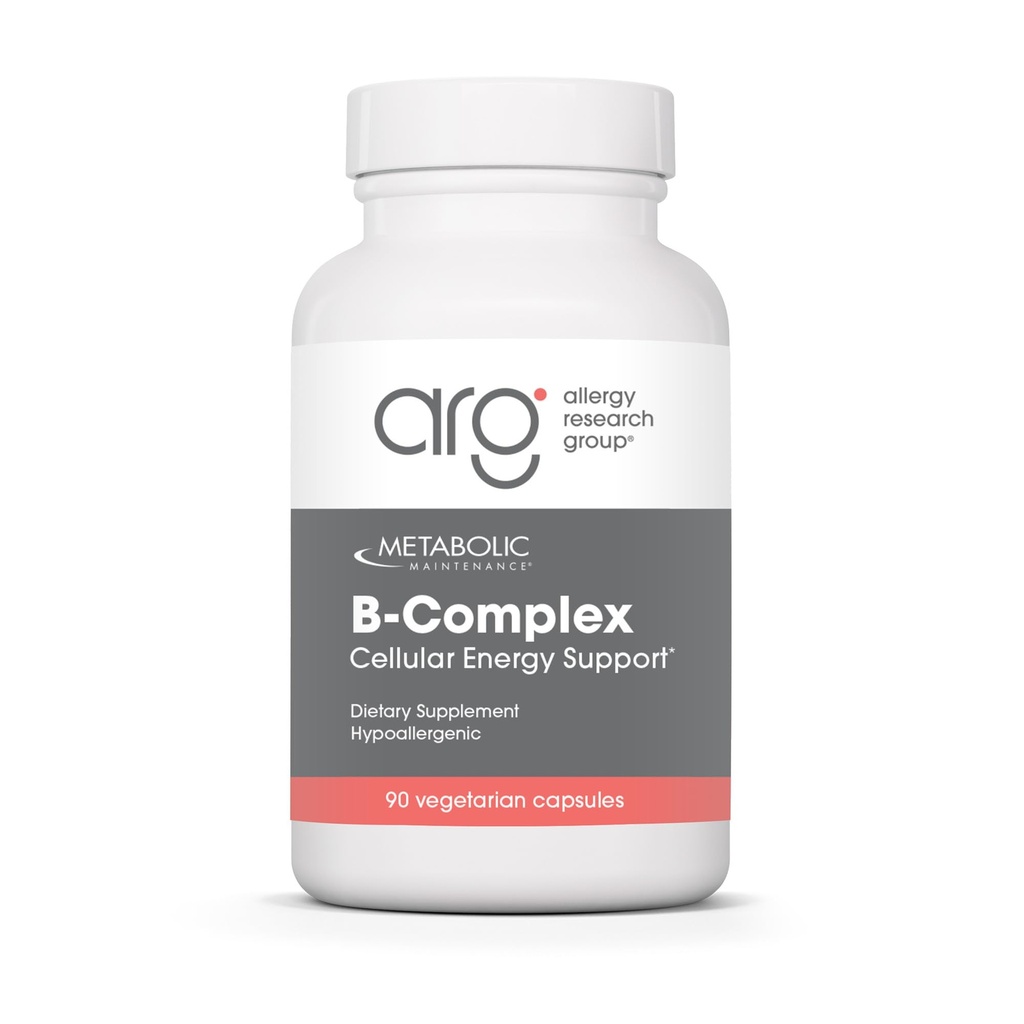 Metabolisk vedligeholdelse B- Complex - Metyleret vitamin B kompleks til kvinder og mænd, Cellular Energy Support med folat, Niacin og biotin, VIT B supplement - 90 Vegankapsler (pakke med 1)